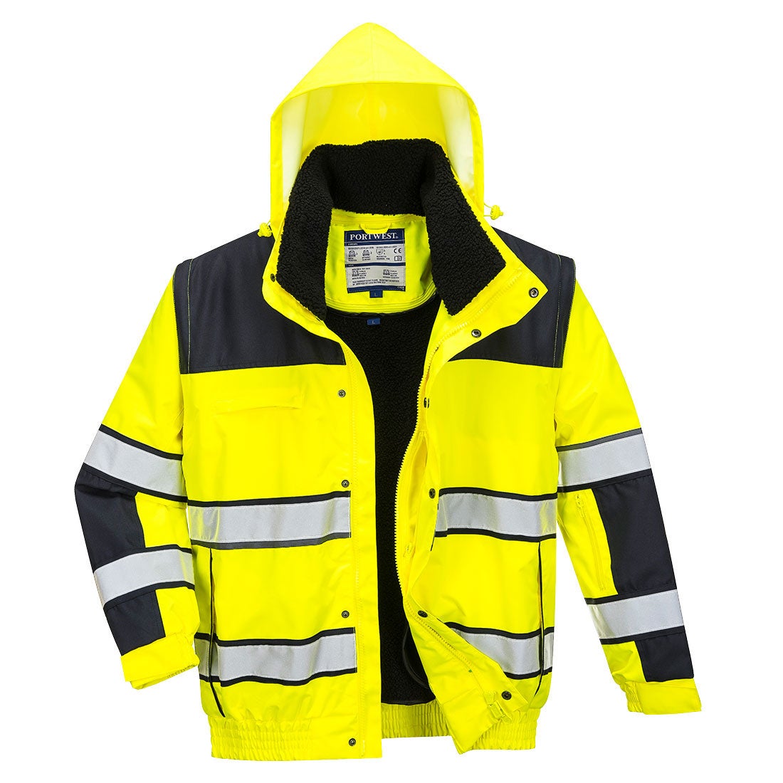 Portwest - Blouson de travail 3 en 1 HV - Jaune / Bleu Marine - L - 3
