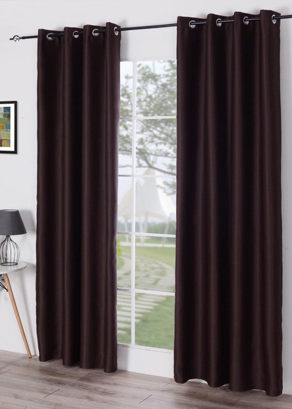Cortina opaca de tela de alta precisión con efecto térmico marrón oscuro 140*260cm-individual
