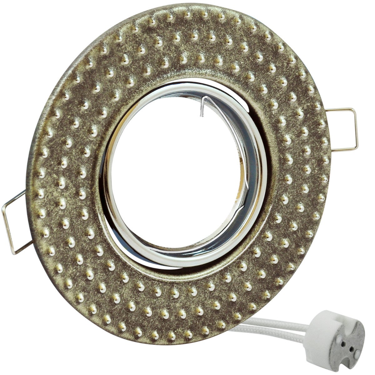 Oprawa sufitowa wpuszczana podtynkowa Fobos srebrna 1xMR16x5W okrągła ruchoma IP20 wym: 2,6 x 10,5 x 10,5 cm metal Polux - 3