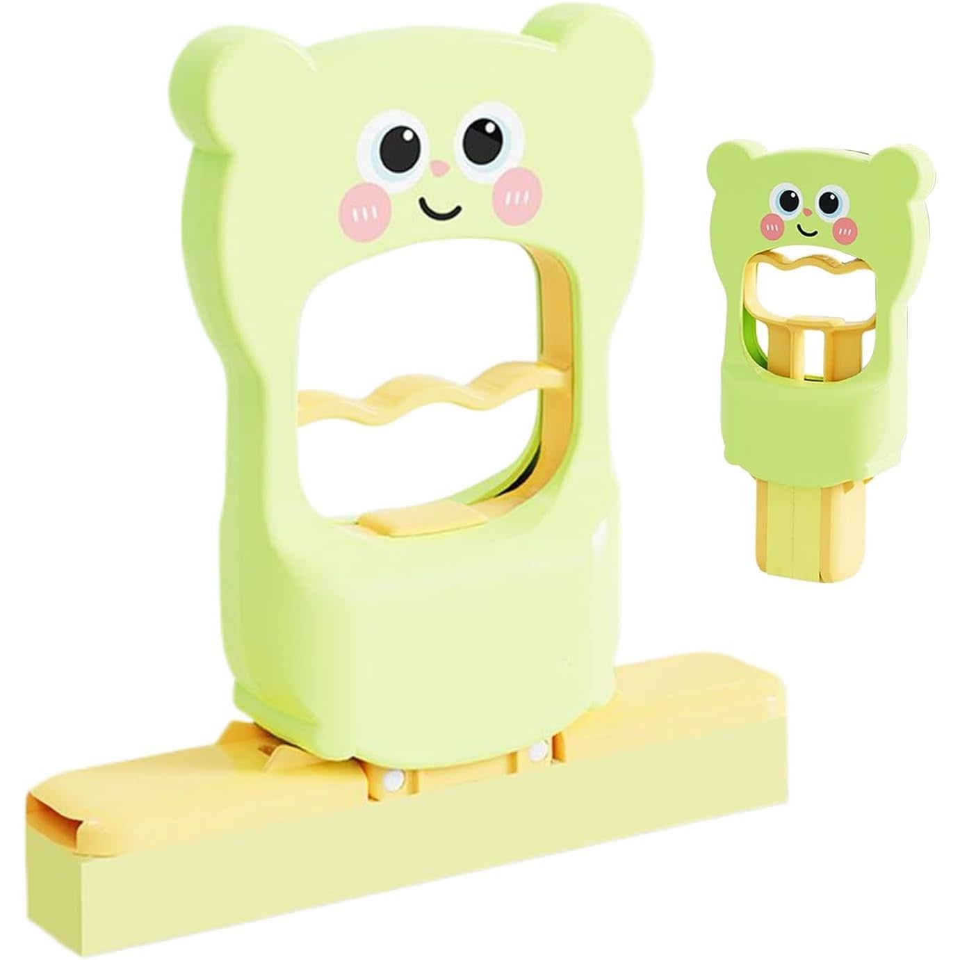 Mini mop de mana pliabil Flippy, model ursulet, verde