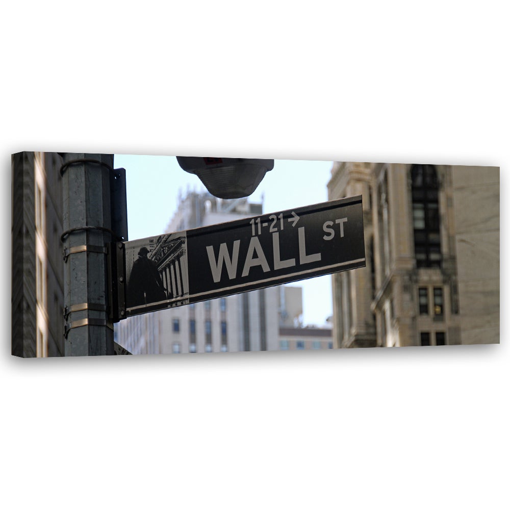 Obraz na płótnie, Ulica Wall Street 90x30