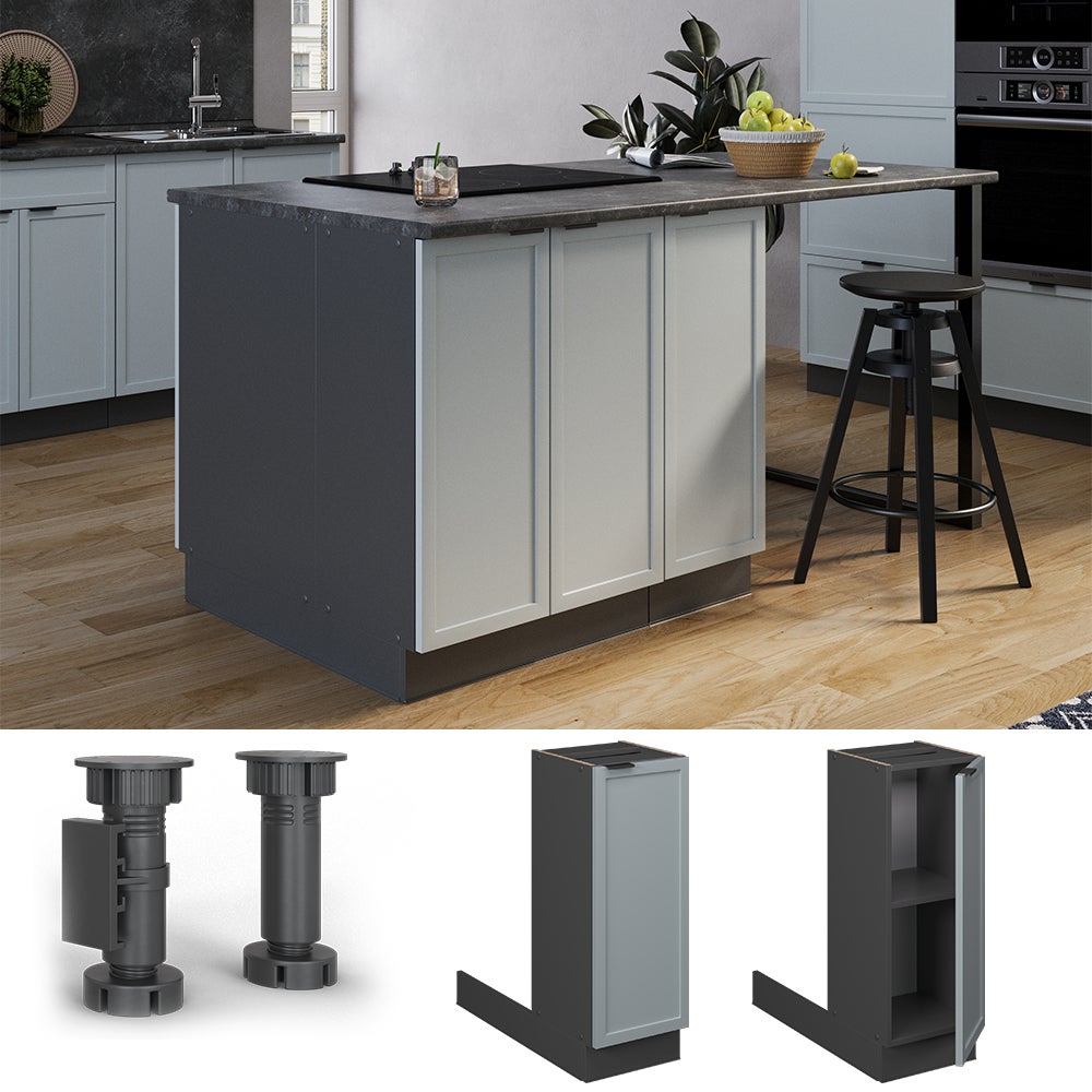 Colonne coulissante R-Line 30cm anthracite/chêne Vicco | 406673122975803