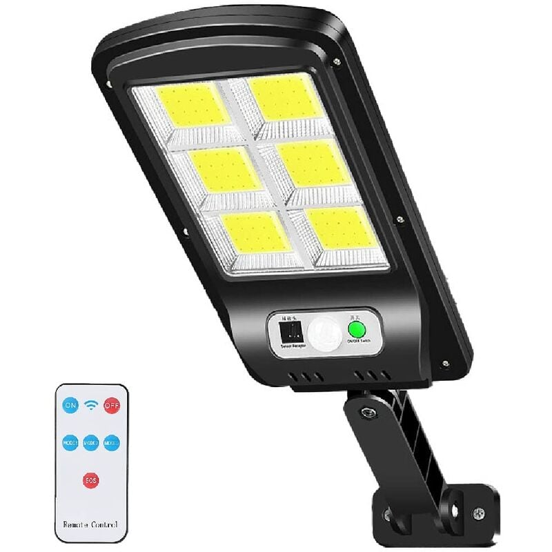 1 sztuka Zewnętrzna Lampa Solarna, 6000LM LED Reflektory Słoneczne Projektor z Czujnikiem Ruchu 3 Tryby IP67 Wodoodporna do Ogrodu, Garażu