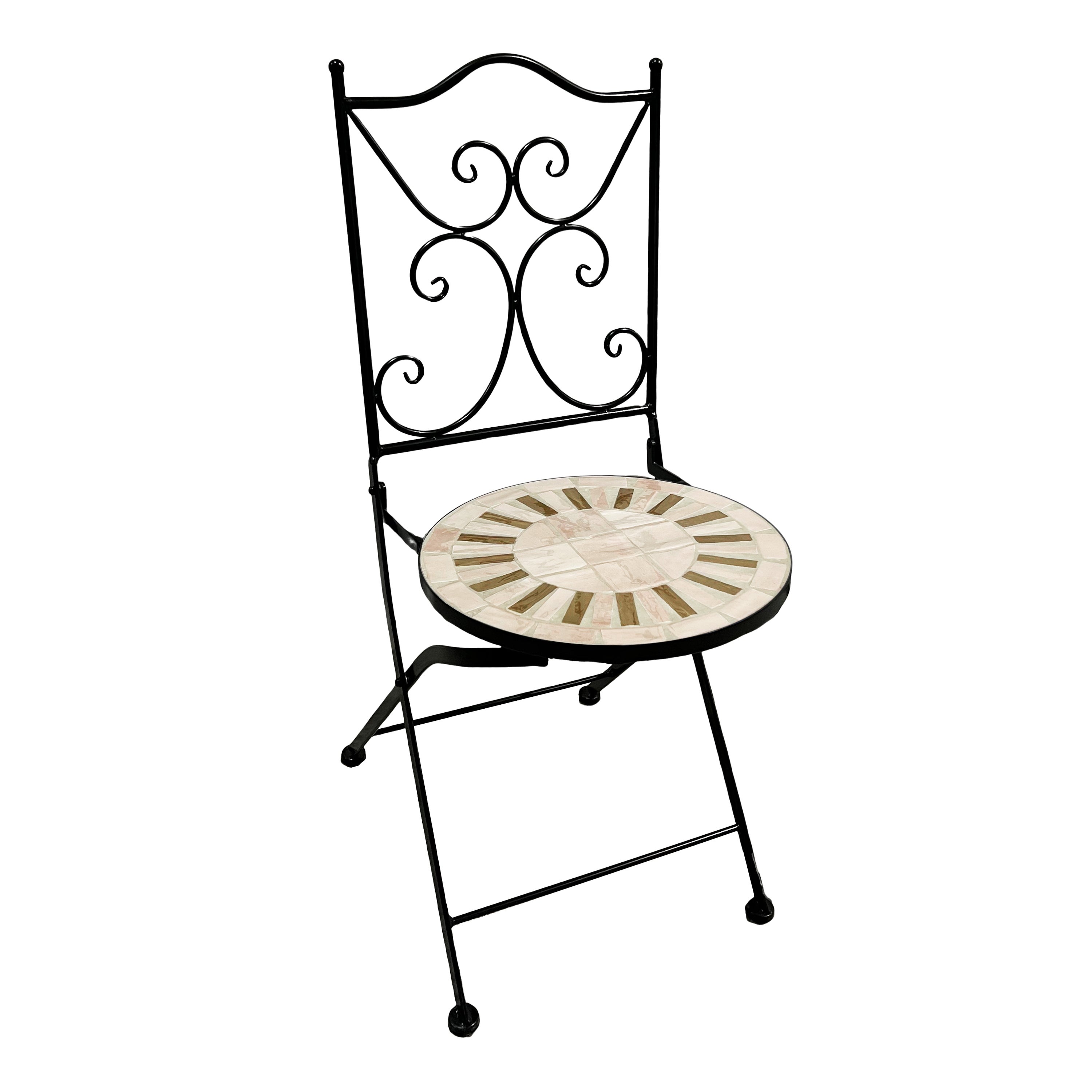 Axi Camilla Table Et Chaise Bistrot, 2 Chaises 1 Table, Ensemble Bistro Extérieur, Mosaique Beige Toscane - Salon De Jardin Bistrot, Table Bistrot - 6