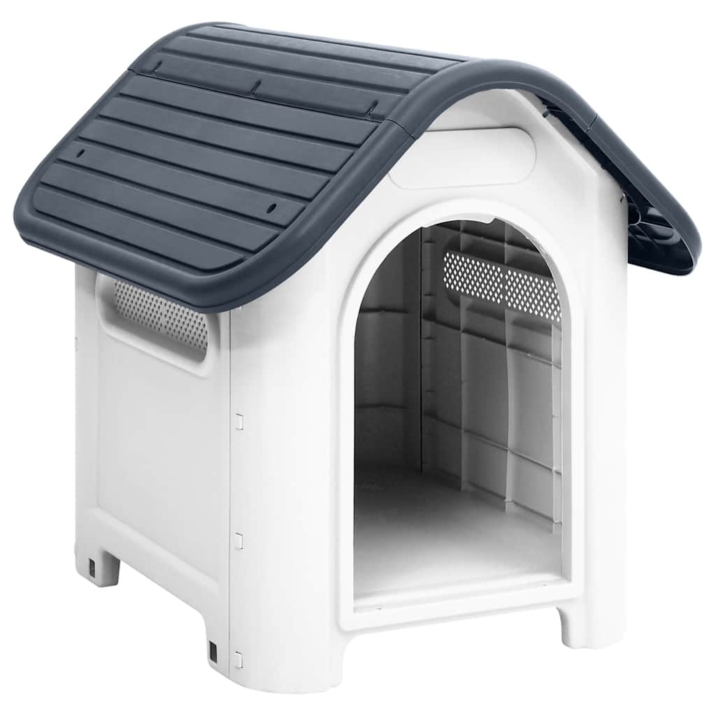 Vidaxl Casa Para Perro 59X75x66 Cm Polipropileno Gris , Leroy Merlin