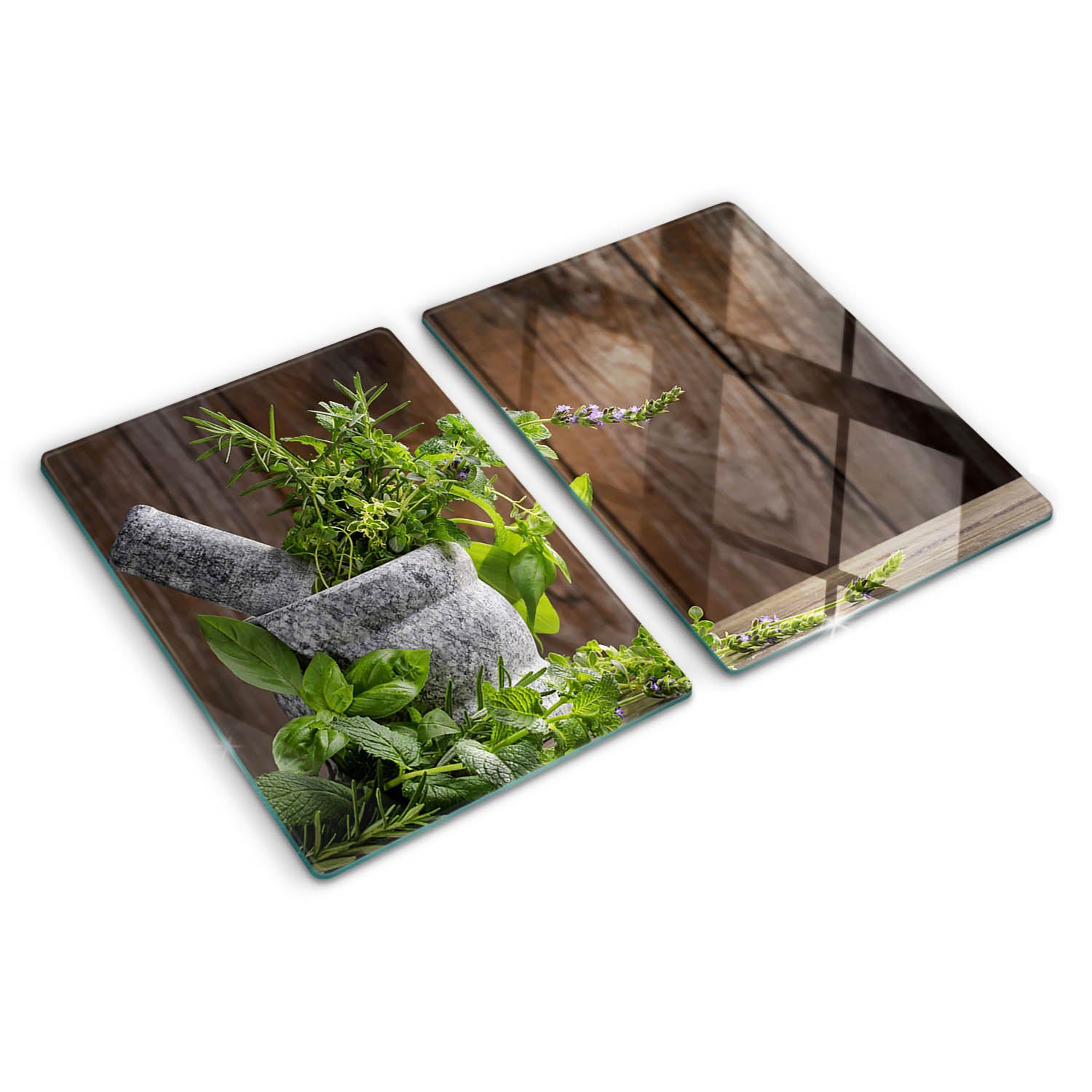 Szklana deska do krojenia Tulup Kształt prostokątny - 2x40x52 cm - Moździerz ziołowy