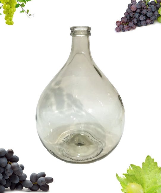 3 Damigiane Da 10 Litri Con Bocca Stretta - Con Cestino In Plastica E Tappo, Vetro Di Qualità - Foto 7