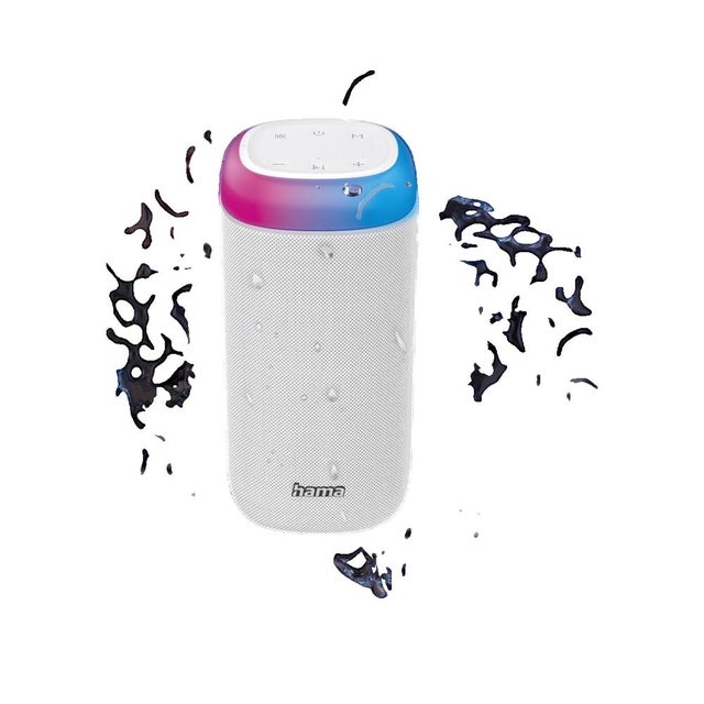 Altoparlante Bluetooth Hama Shine 2.0 LED protetto contro gli spruzzi d'acqua 30W bianco