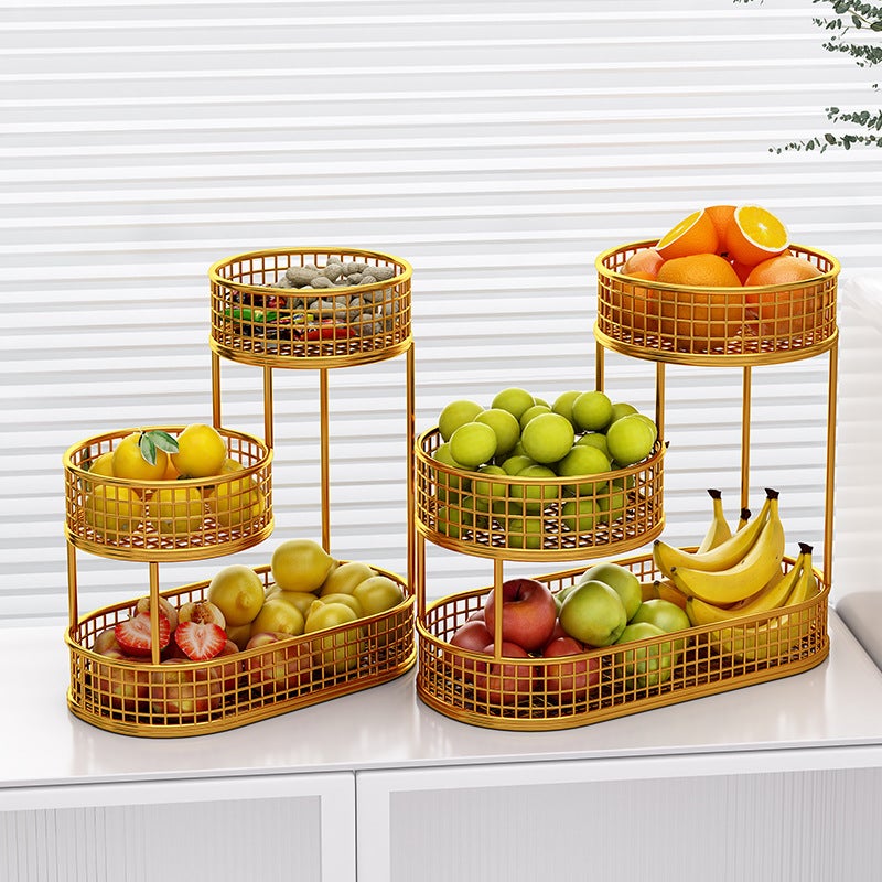 Corbeille à Fruits 3 Niveaux En Bambou - Dimensions 30x34x41 Cm, Capacité 15 Kg, Pour Rangement Cuisine Ou Salle De Bain