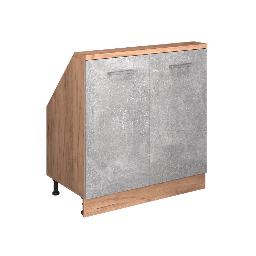 Vicco Szafka kuchenna na dach skośny R-Line, Beton, 80 cm z 2 drzwiami