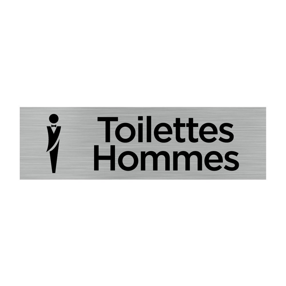HENGBIRD Lot De 3 Plaques Porte Toilettes Autocollantes Aluminium 75 Mm - Hommes Femmes Handicapés