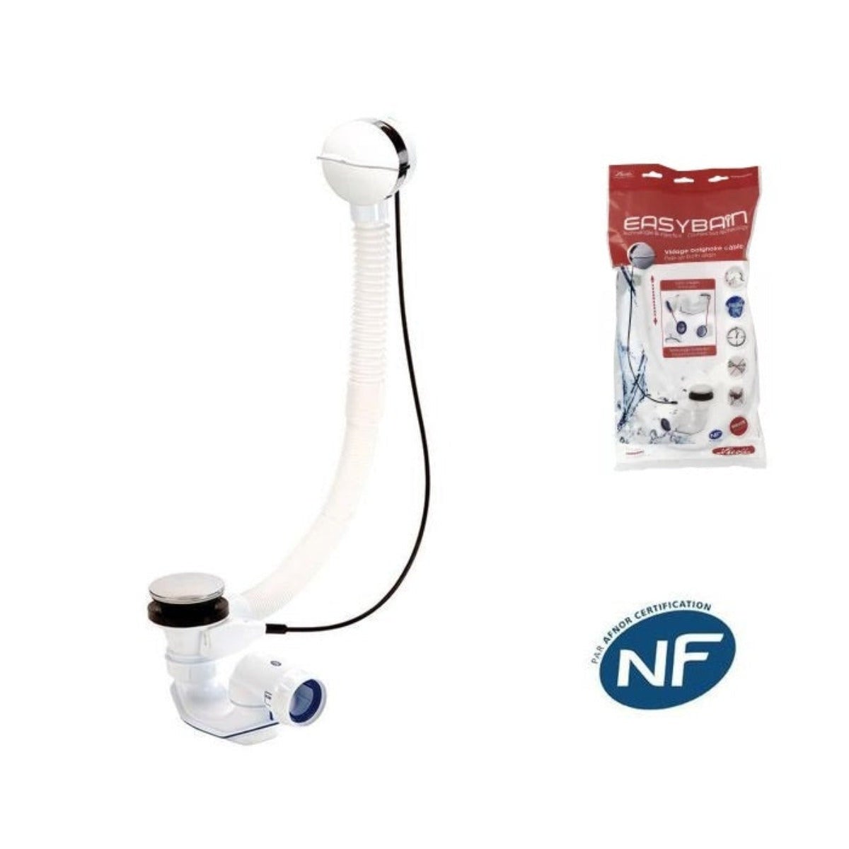 Vidage baignoire NICOLL avec siphon extra-plat inclus - 4