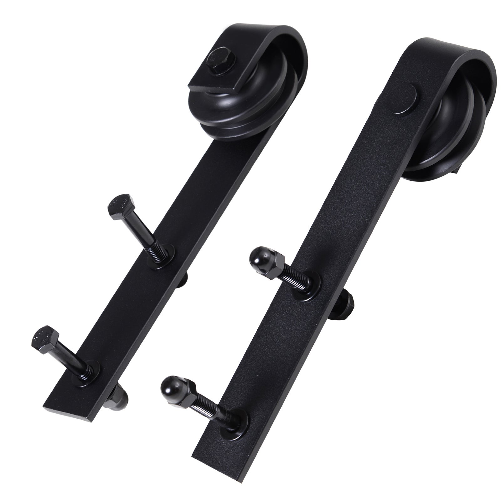 Kit de Accesorios para Puerta Corredera HOMCOM Acero de carbono Negro 200x4x0,7cm - 5