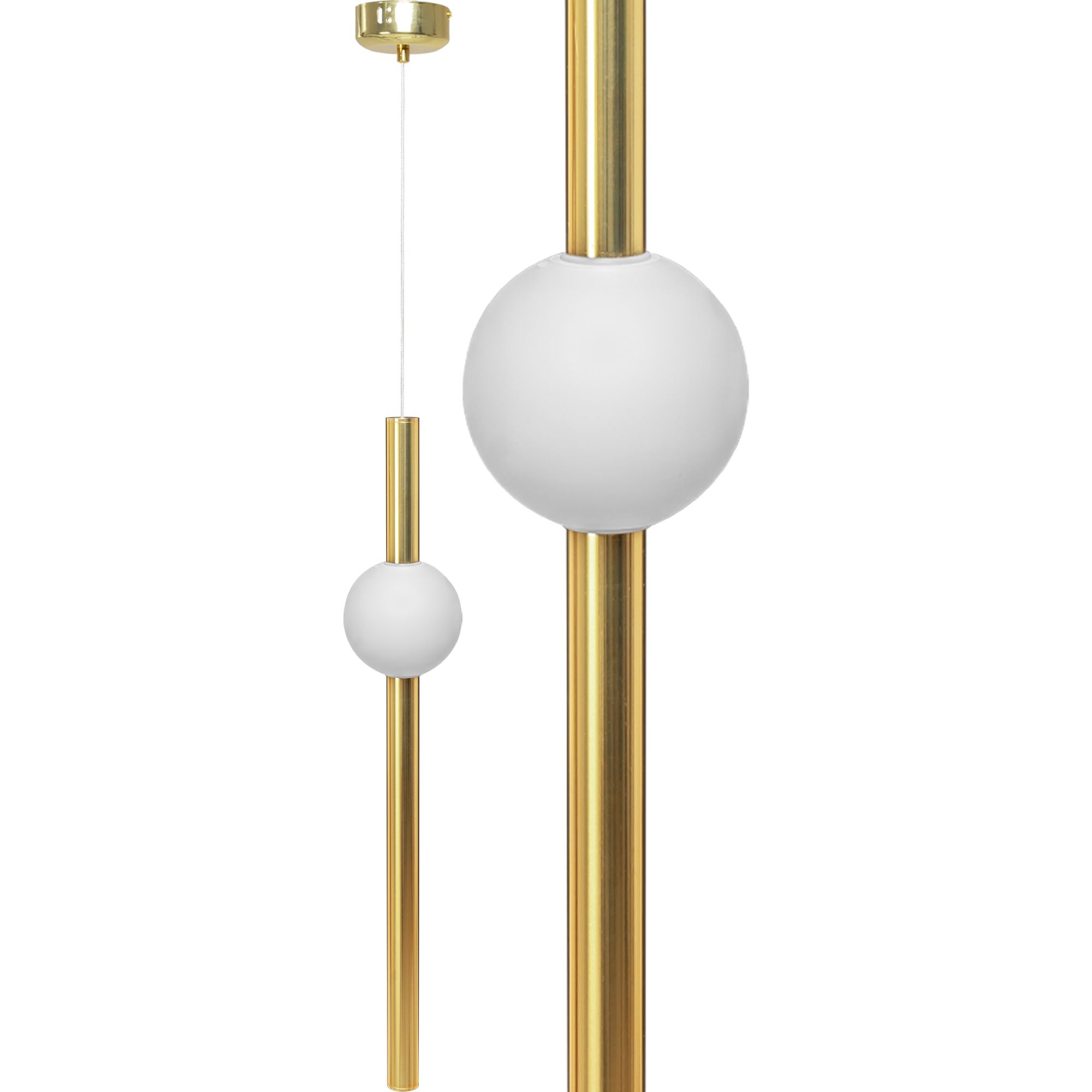Lampa Sufitowa Wisząca Led Toolight App475-Cp Złoty