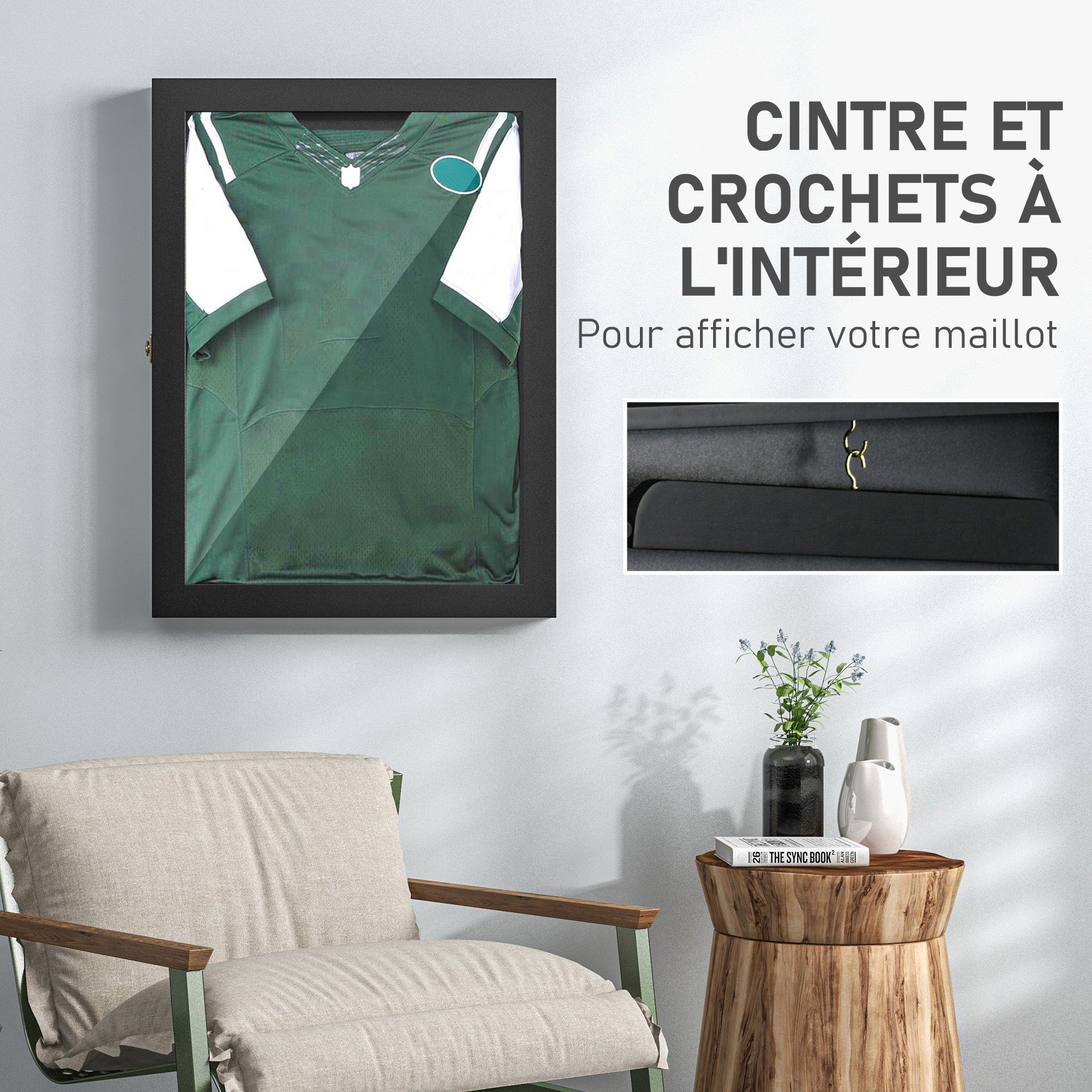 Bibliothèque pour Séjour en MDF Noir H. 7.5 x l. 77.5 x P. 103 cm - 7