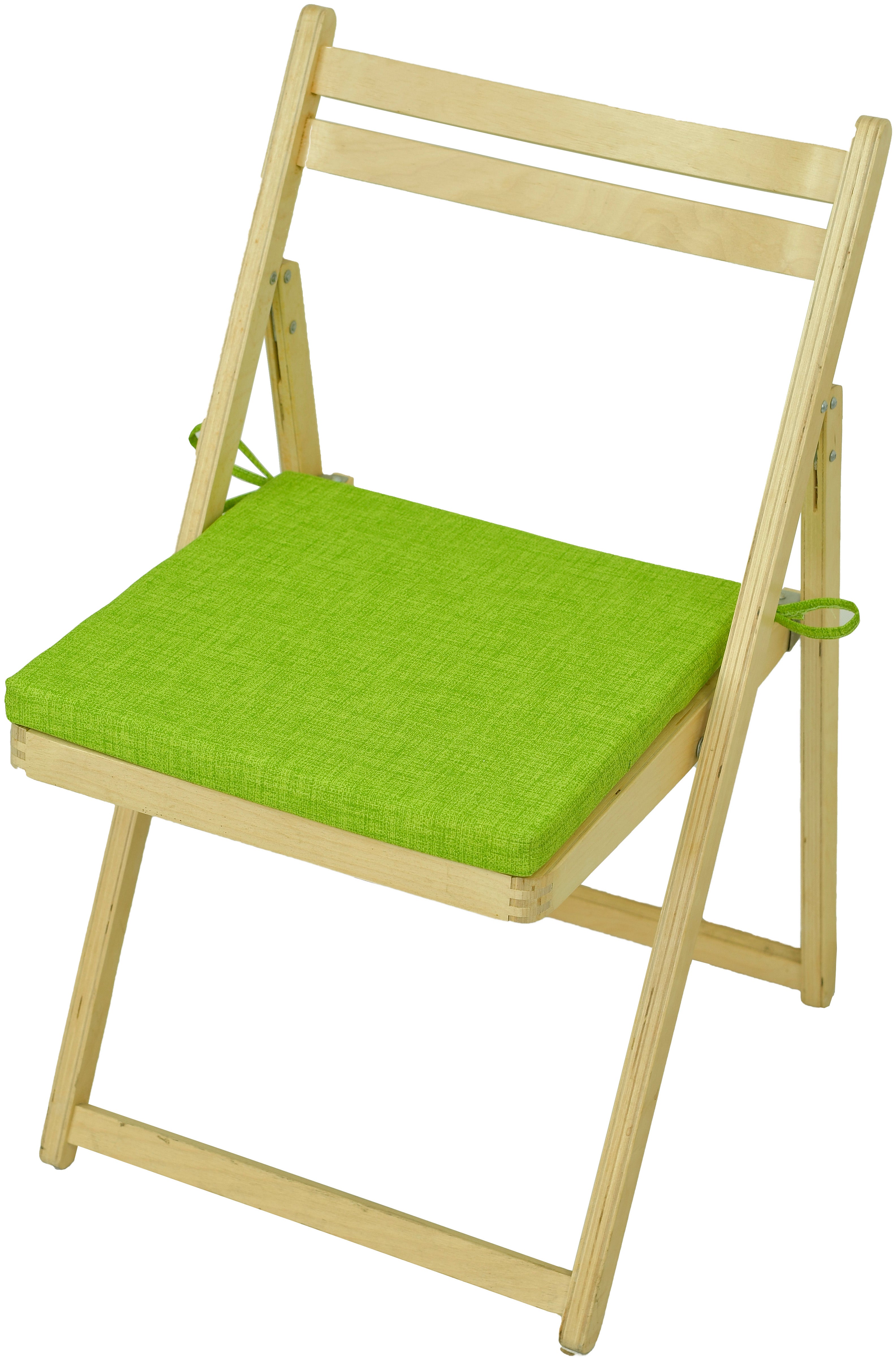 Zestaw poduszek na krzesło kwadratowe AMPO 40x40 cm limonka 4 szt. - 2