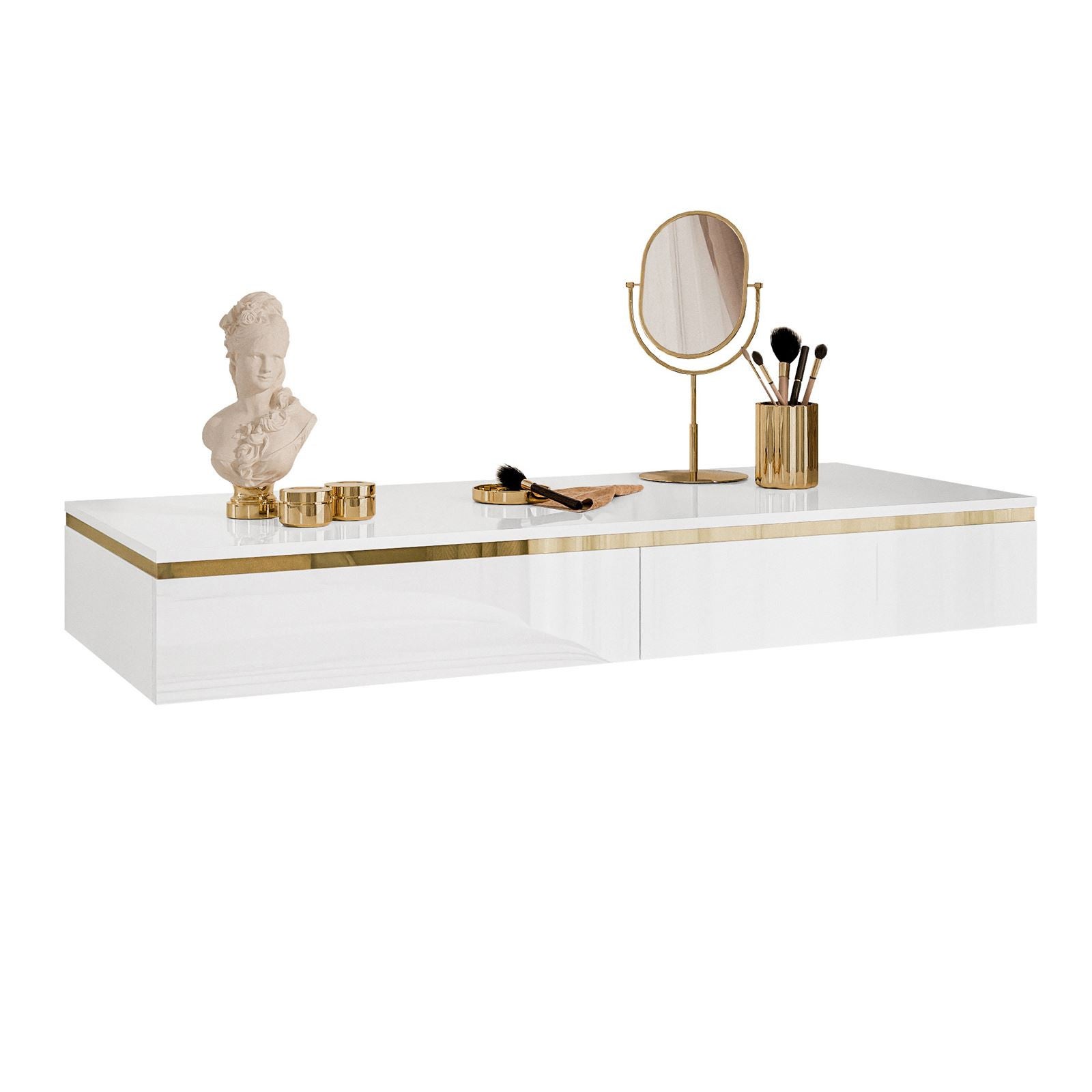 Coiffeuse AURORA suspendue laqué blanc | Leroy Merlin