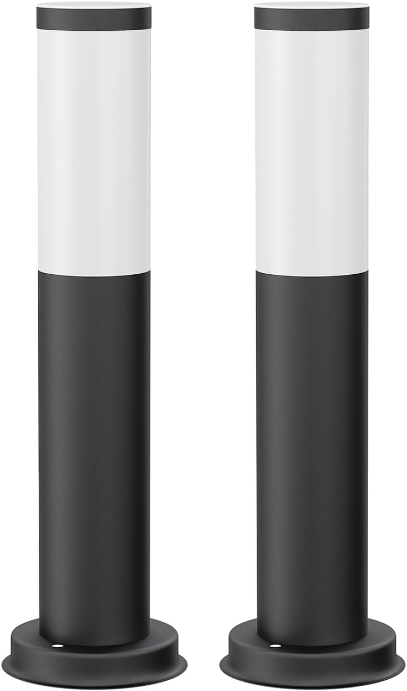 Lampă de alee/stâlp luminos LATIO PORU, format din 2 piese, pentru exterior, IP44, 39 cm, Negru, 1x E27 max. 40W