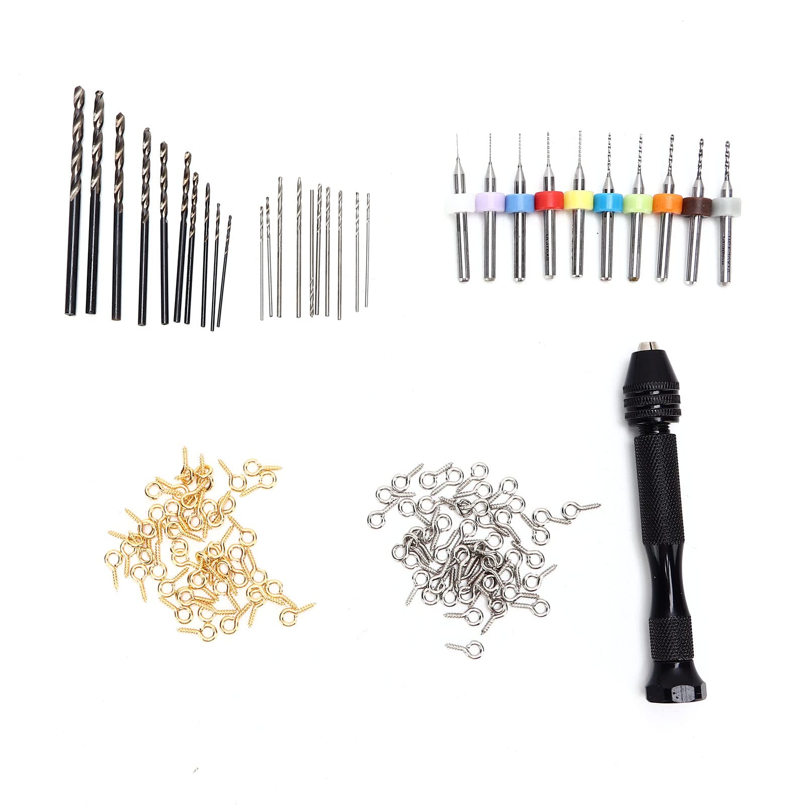 sourcing map 10 Pcs 1.5mm Mini Micro Forets Hélicoïdaux Haute Vitesse Acier Droit Tige Extra Long Perceuse Pointe 80mm pour Aluminium Alliage