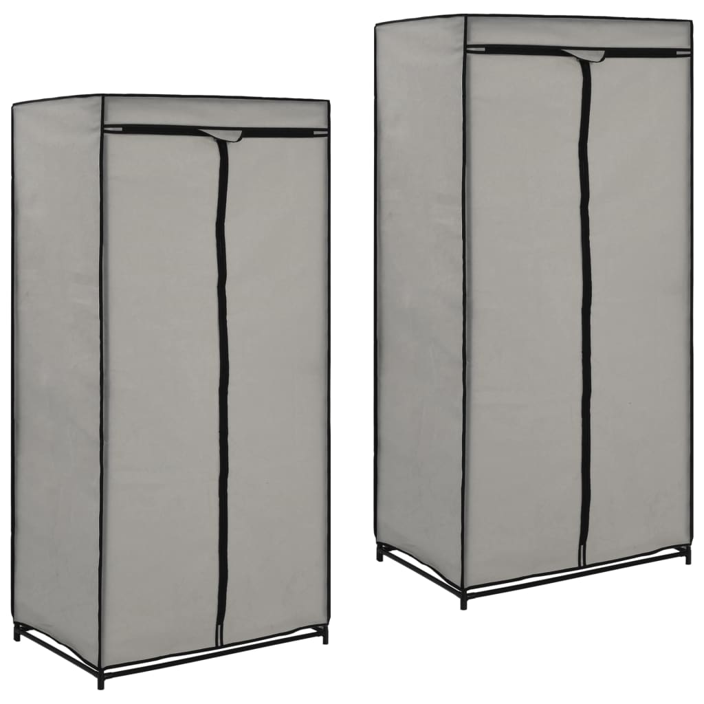Armários 2 unidades cinza 75x50x160 cm - COMFORTXL - 2
