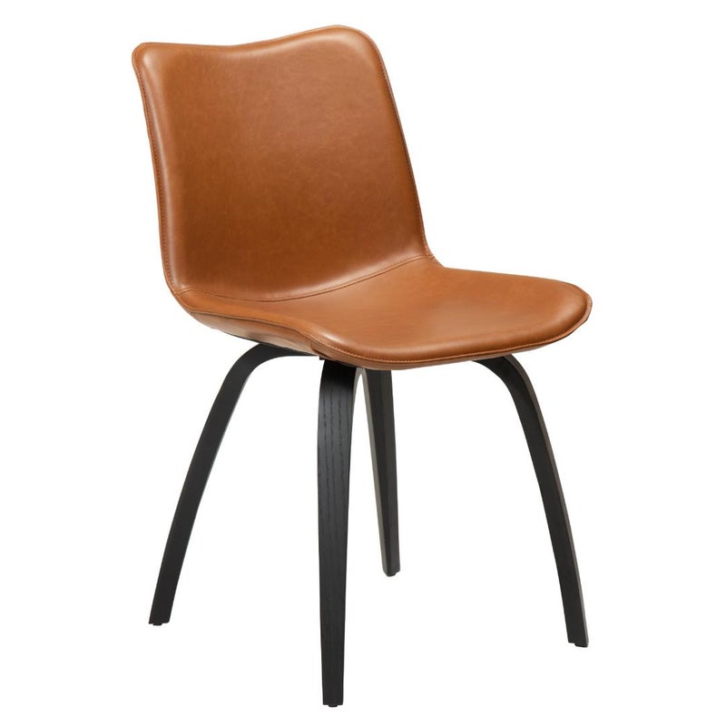 Glee Dan-Form krzesło stołowe PU skóra sztuczna jasnobrązowy.