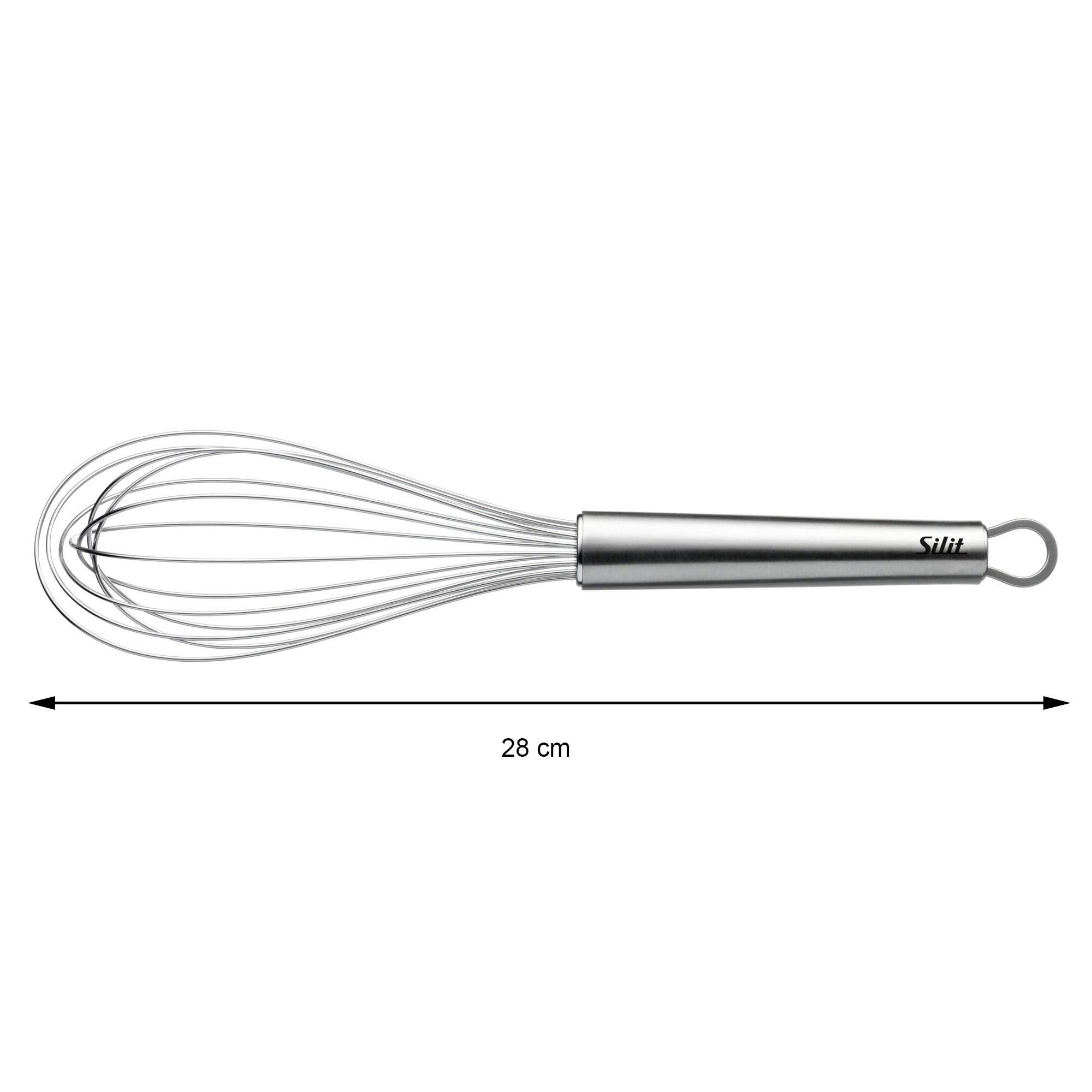 Silit 2142300687 Classic Line-Frusta da Cucina 28 cm, in Acciaio Inox lucidato, Lavabile in lavastoviglie, Cromargan 18/10 - 2