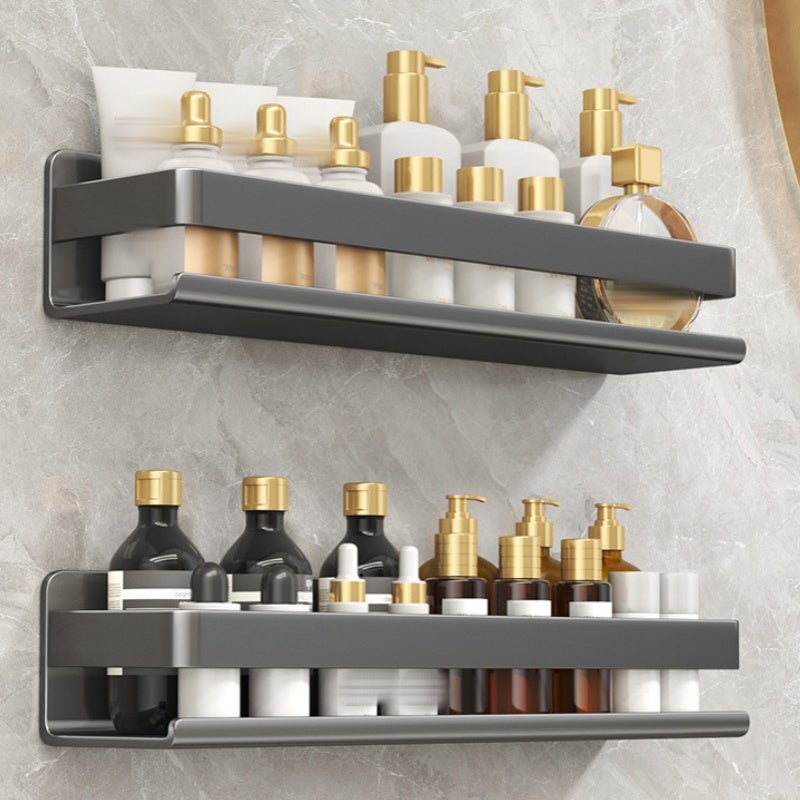 Étagère murale pour épices en acier inoxydable 50×10×5,5 cm, sans perçage, multifonction, robuste et facile à installer - 4