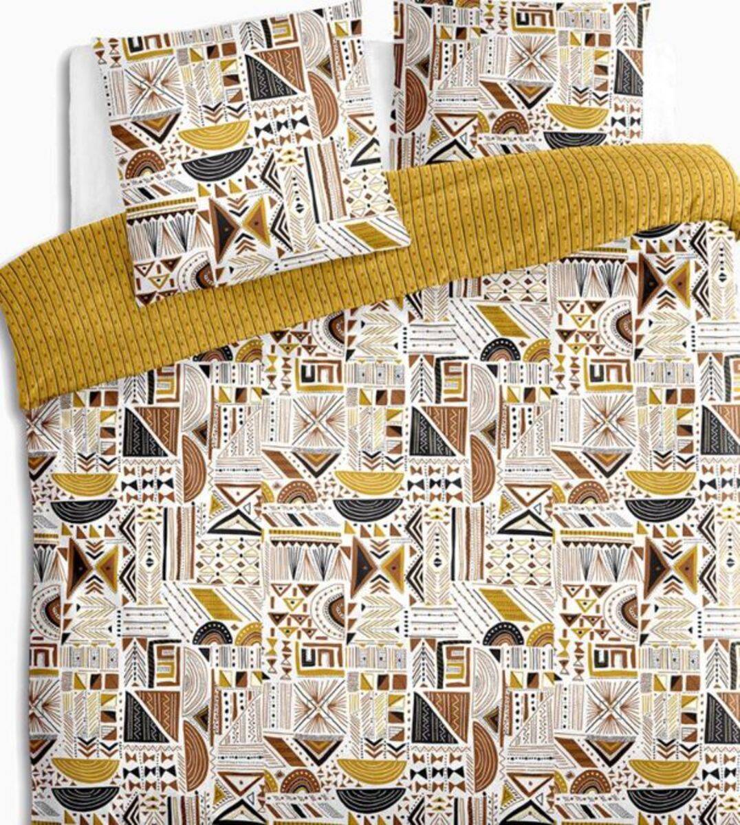 Atmosphera Parure De Lit Tropik 240x220 Cm Coton - Housse De Couette Et Taies
