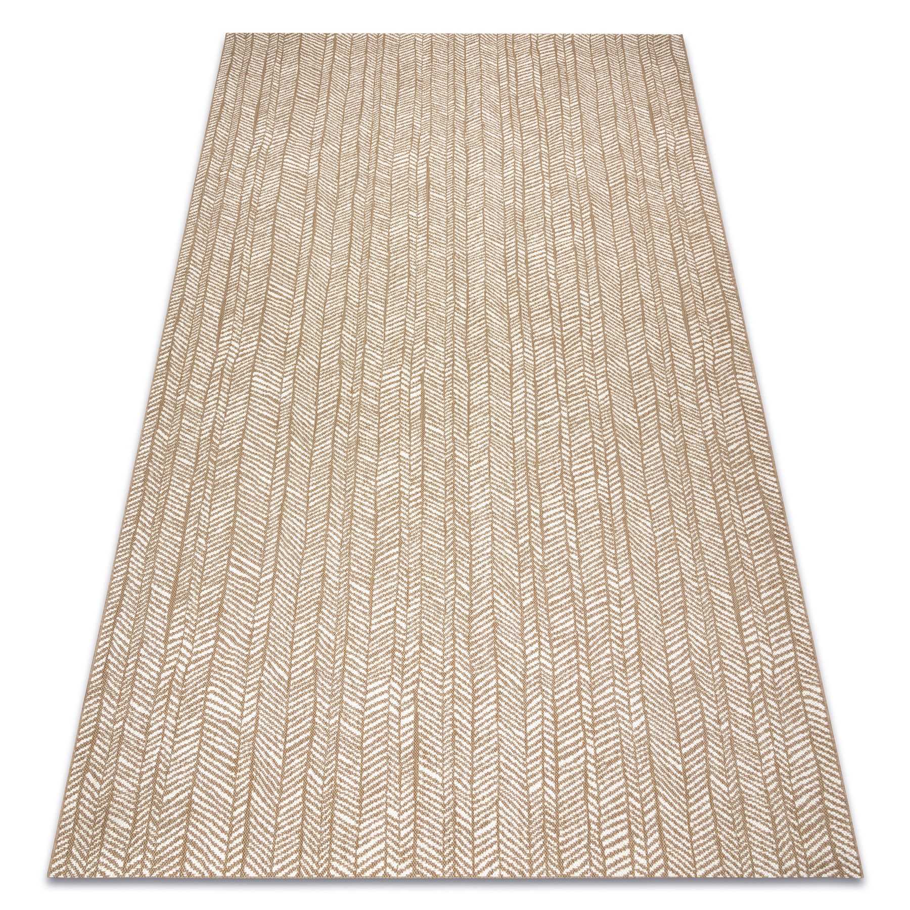 Dywan sizal FLAT 48964265 Jodełka - beż naturalny kolor słomkowy, sznurkowy 120x170 cm