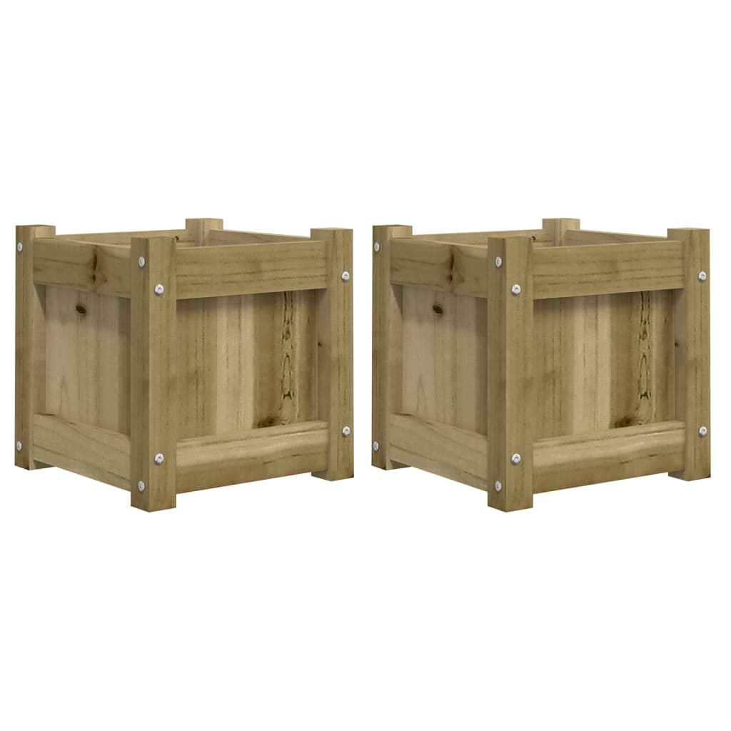 vidaXL Jardinières 2 pcs bois de pin imprégné - 2