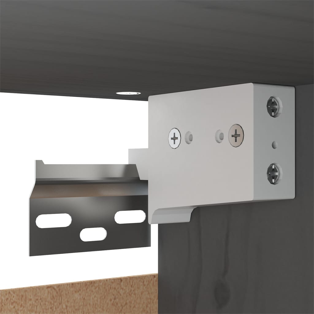 Maison Exclusive - Armarios de pared 2 uds madera maciza pino gris 30x30x100 cm - 8