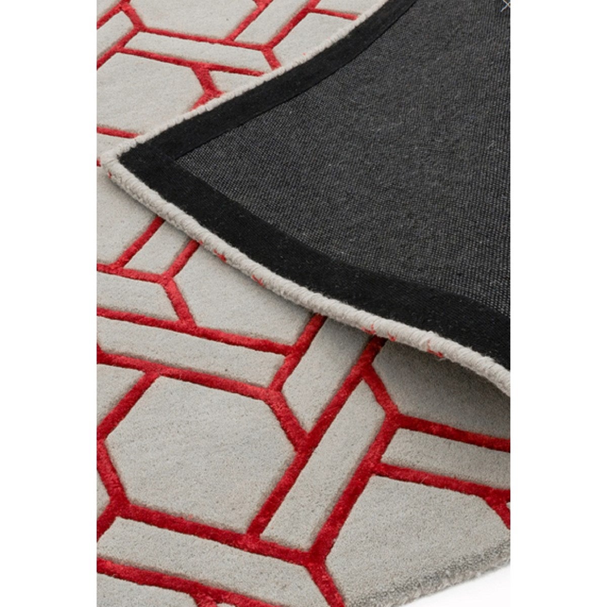 Tapis de salon laine tissé main NAVEL LINES 120x170 cm - 4