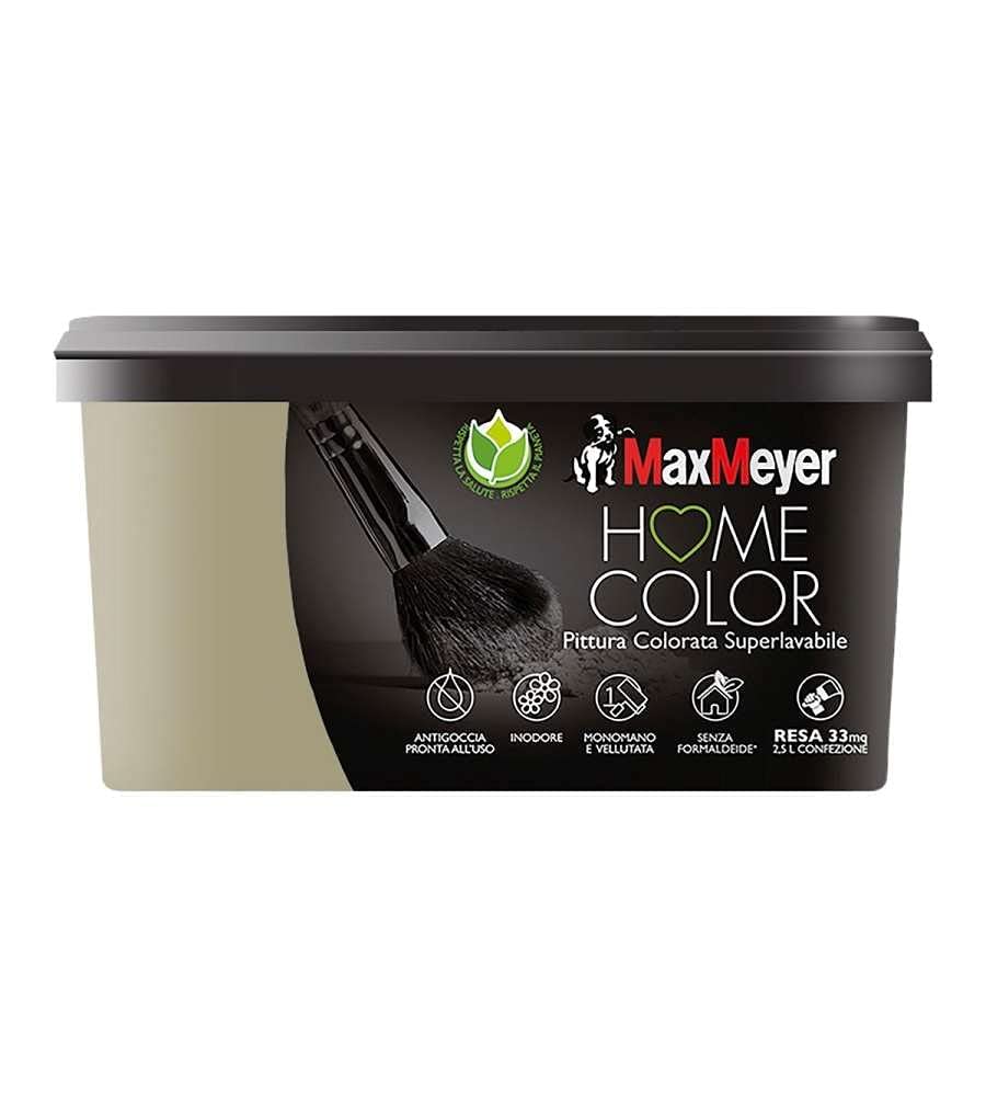 MAXMEYER PITTURA COLORATA SUPERLAVABILE HOME COLOR FANGO 2,5L | Leroy ...