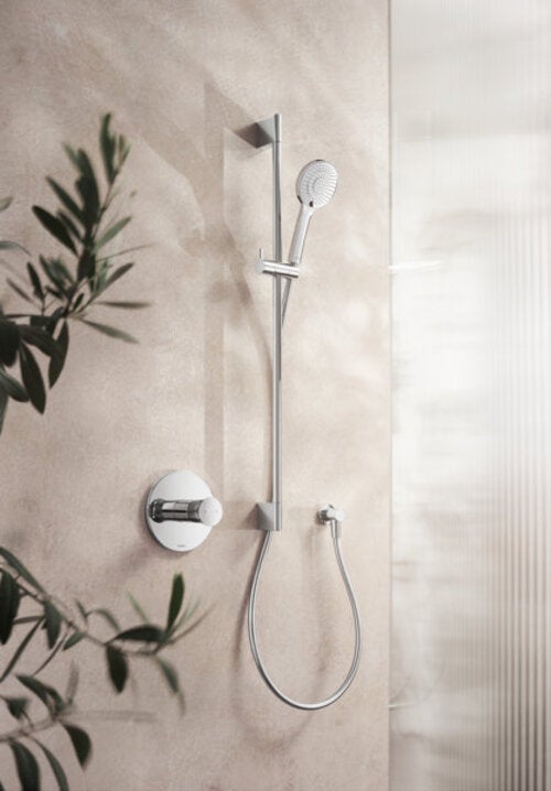 Pommeau de douche 3 jets DURAVIT Universal avec curseur Inox brossé - 8