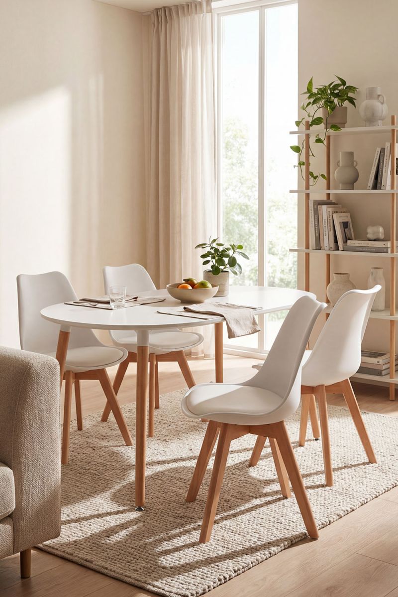 Regalos Miguel - Packs Sillas Comedor - Pack 4 Sillas Synk Basic - Blanco - 2