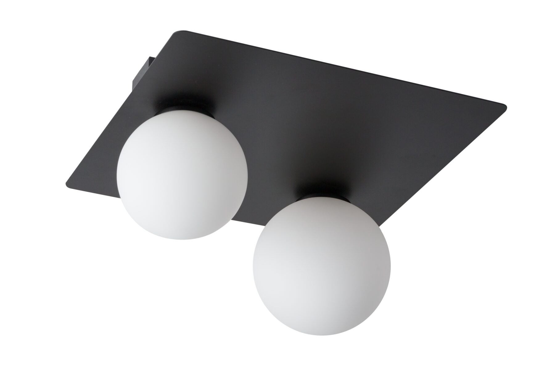 Lampa sufitowa wisząca Argon czarno-biała 2xG9x12W dekoracyjna wym: 19 x 33 x 33 cm metal SIGMA