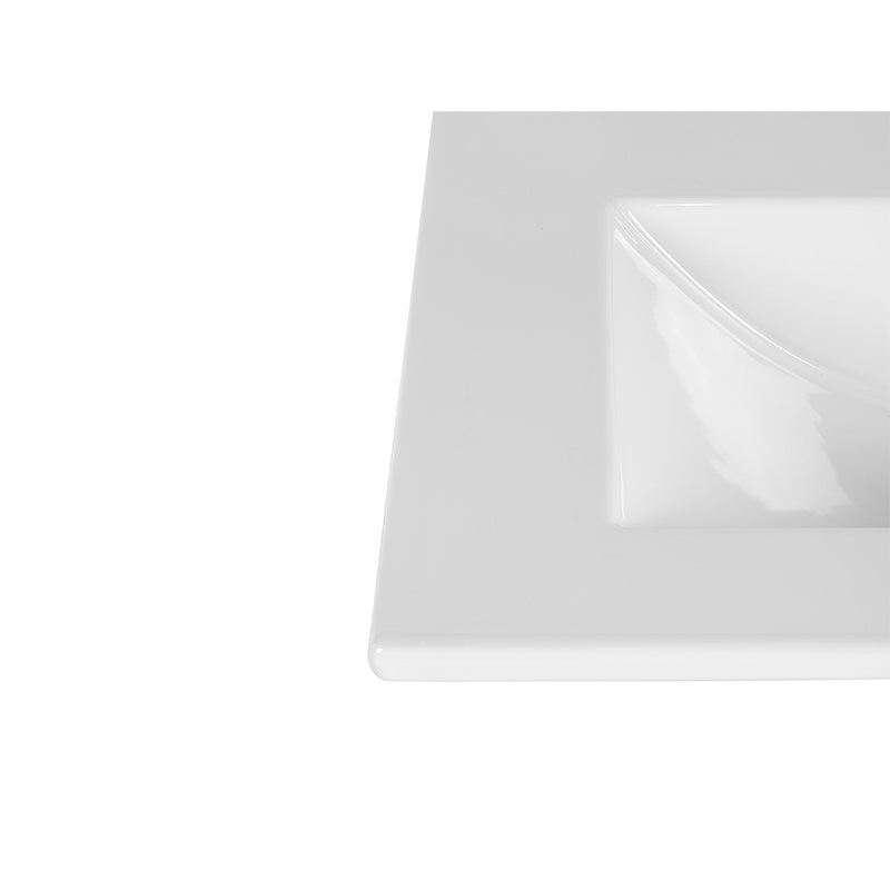 Vasque encastrable blanche céramique 60cm LAVA - 5