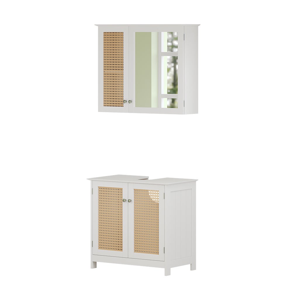 Vicco Zestaw mebli łazienkowych Rosario, Biały, 2 części