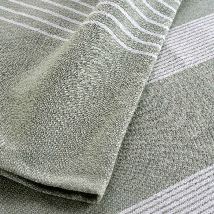 Couvre lit 2 personnes 240 x 260 cm coton/polyester tisse adele Sauge - 2