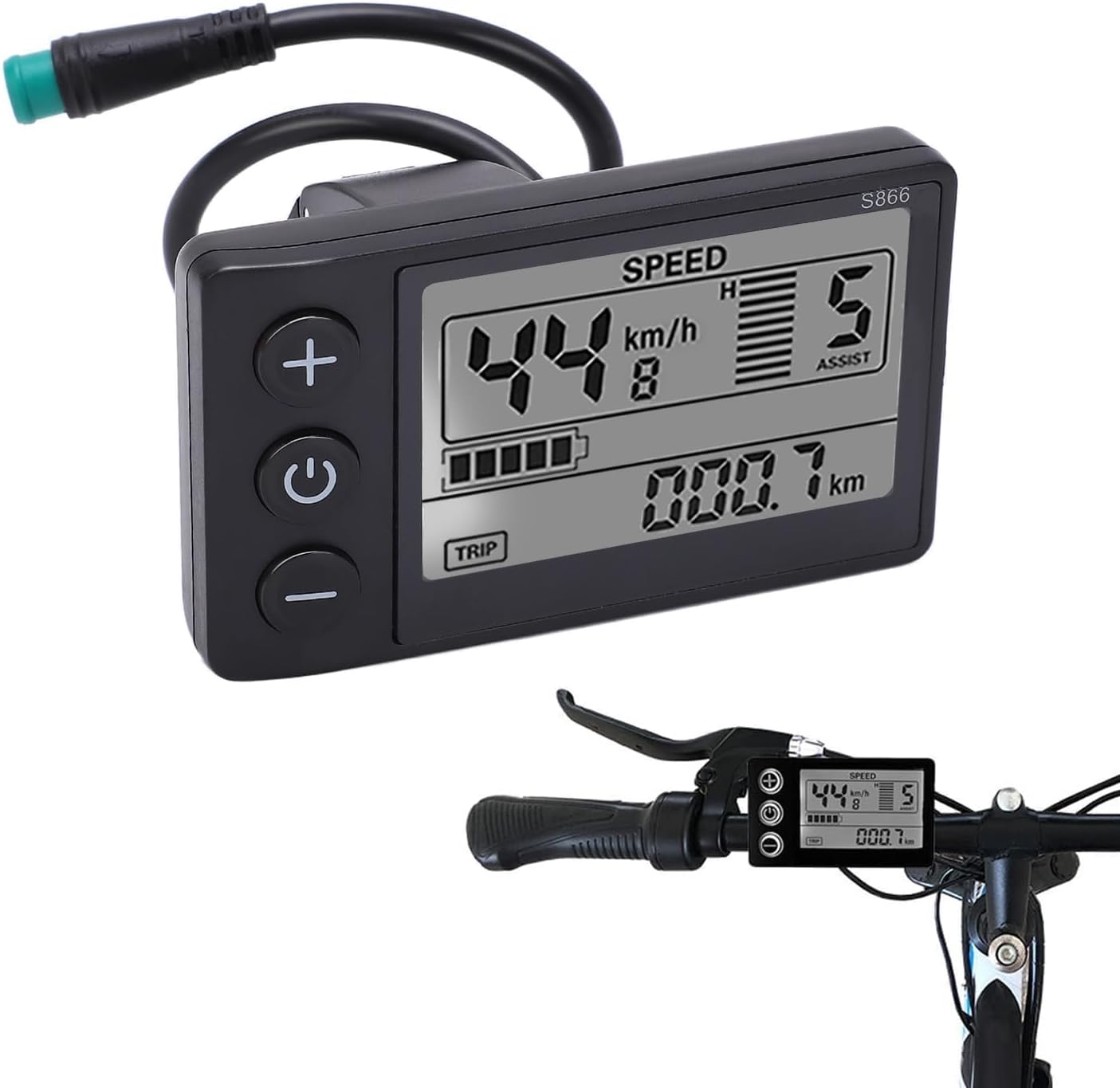 Ekran LCD do roweru elektrycznego, wodoodporny GPS 24 V 36 V 48 V, prędkościomierz i licznik kilometrów