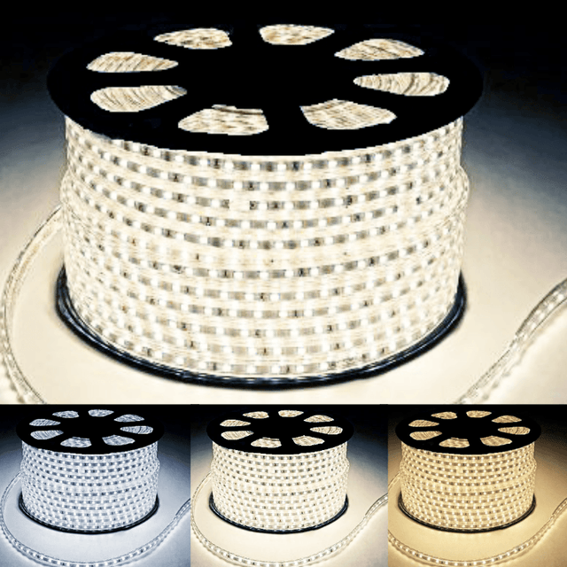 Ruban LED Fin 50M 220V Recoupable 20cm IP65 2835 120LED/m - Blanc Neutre 4000K - 5500K - SILAMP