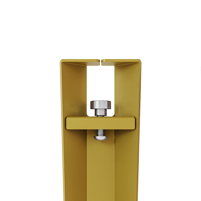 Lot de 2 pieds d'angle DECO-GEM pour table haute en acier finition époxy doré à vis-étau, H.75 cm - 3