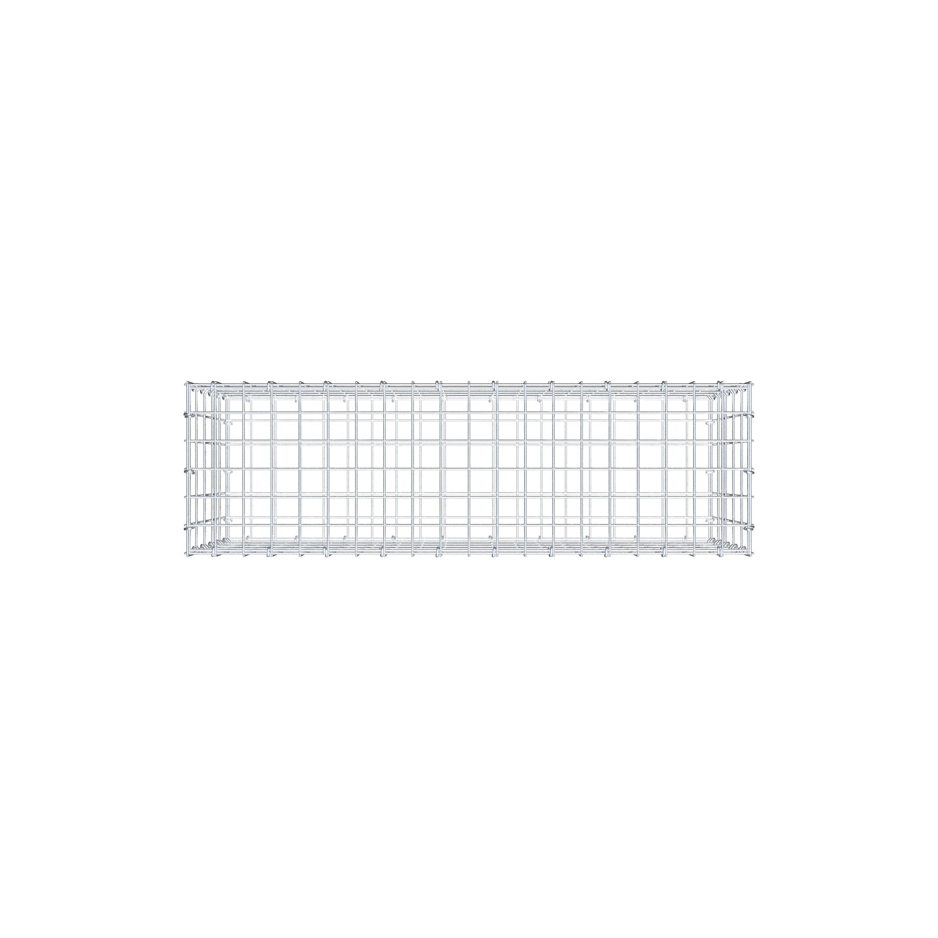 Gabiona - Gavión de acero galvanizado 100x50x30cm (LxAxP), malla 5 x 10cm, Anillo en C, jaula metálica para muro o jardín - 9