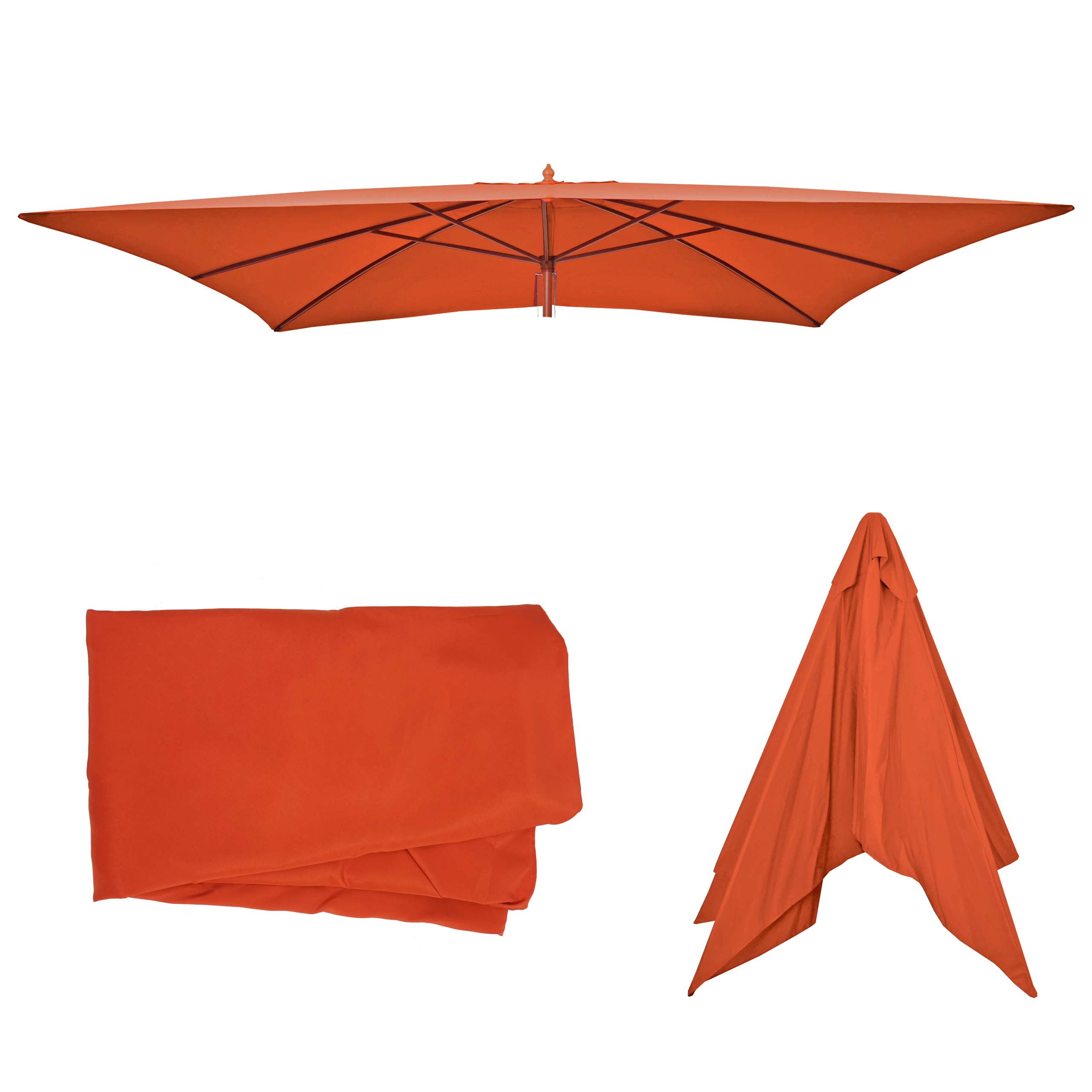Telo Resistente Sole E Pioggia Telo Di Ricambio Per Ombrellone Da Spiaggia 12 Coste - Tessuto Resistente Al Sole, Per Esterni Poliestere Impermeabile - 5