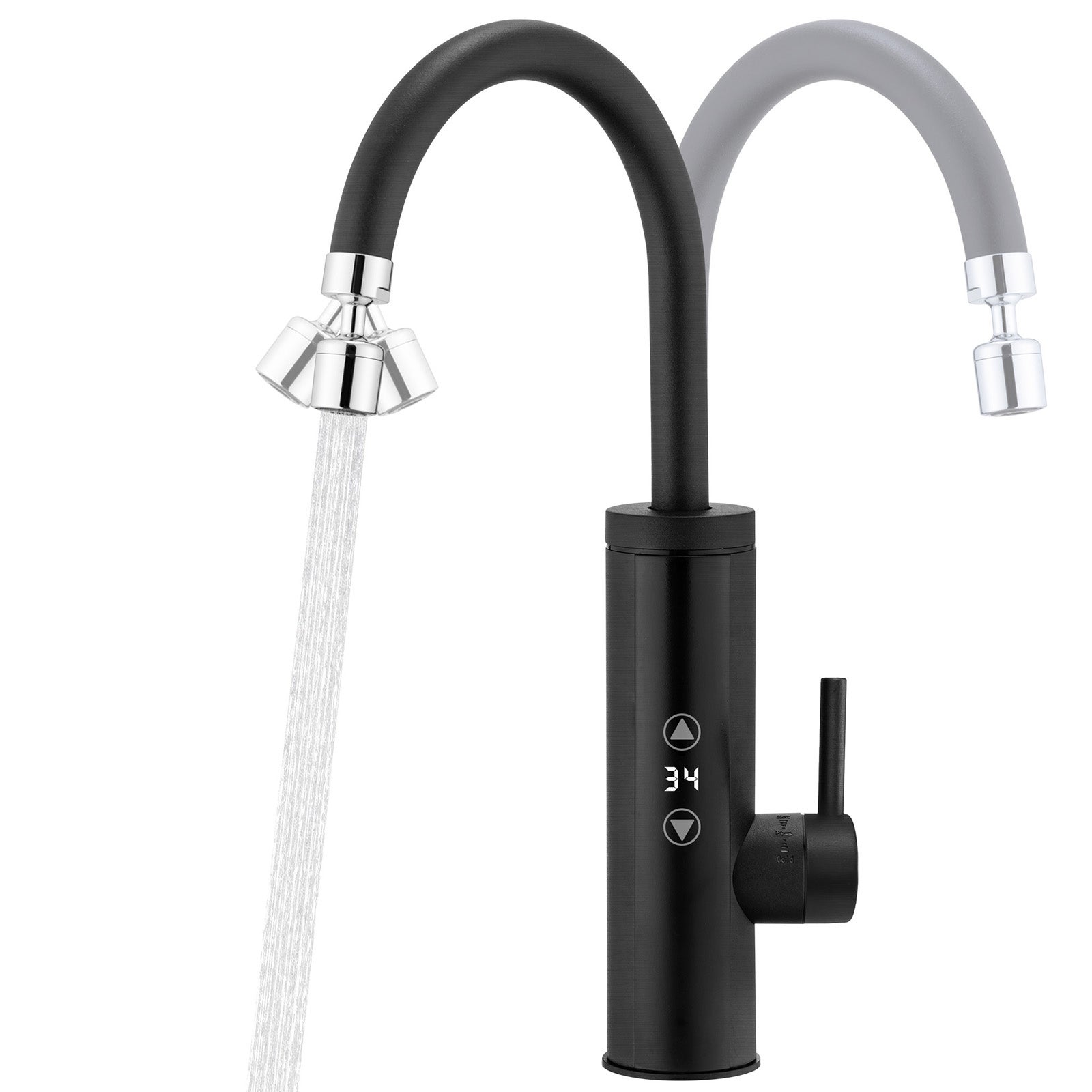 Robinet De Cuisine D vier Noir lectrique En Inox Avec Chauffe Eau robinet-de-cuisine-d-vier-noir-lectrique-en-inox-avec-chauffe-eau