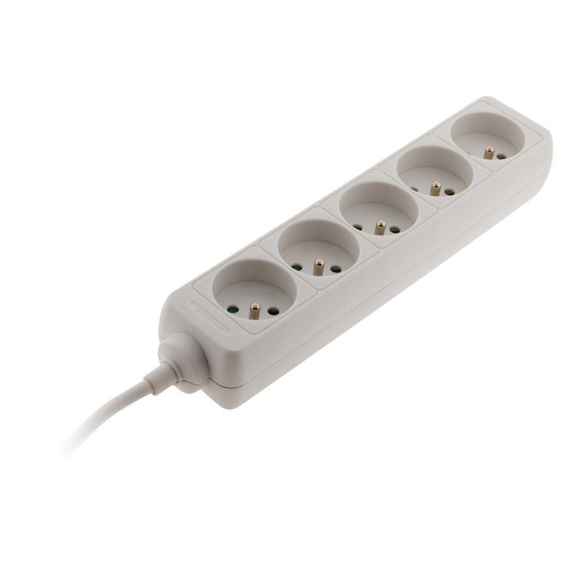 Bloc multiprise 5 prises 2P+T 16A blanc - Zenitech