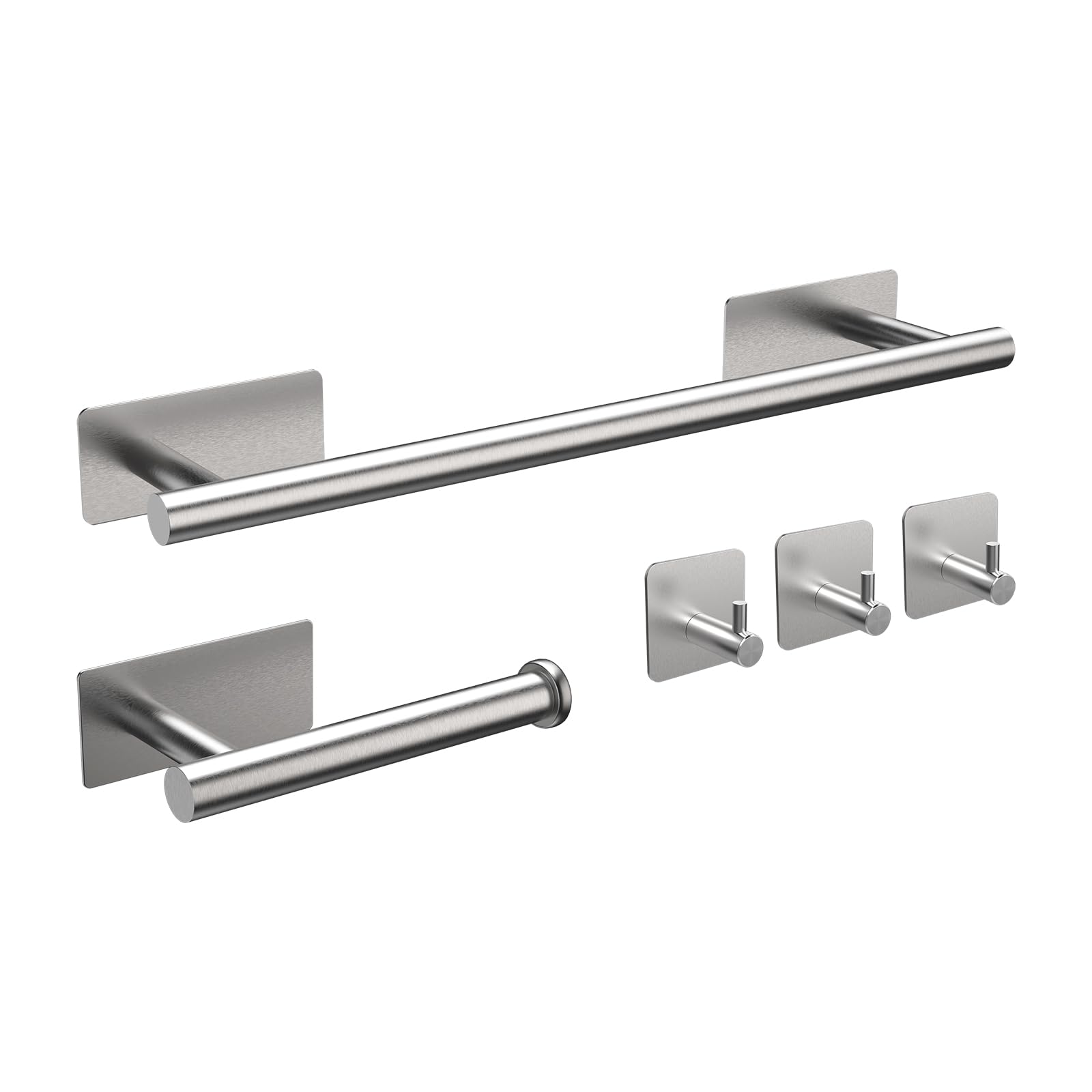 Set Da 6 Pezzi Per Accessori Da Bagno – Staffe E Viti In Acciaio Per Portasciugamani E Porta Rotolo, 385 Mm