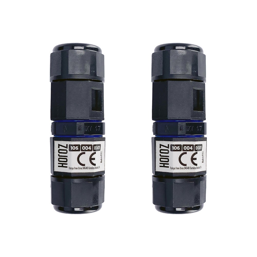 2x Mufa hermetyczna konektor kablowy, IP68, prosty, 0.5-2.5mm², 16A, 250V HOROZ