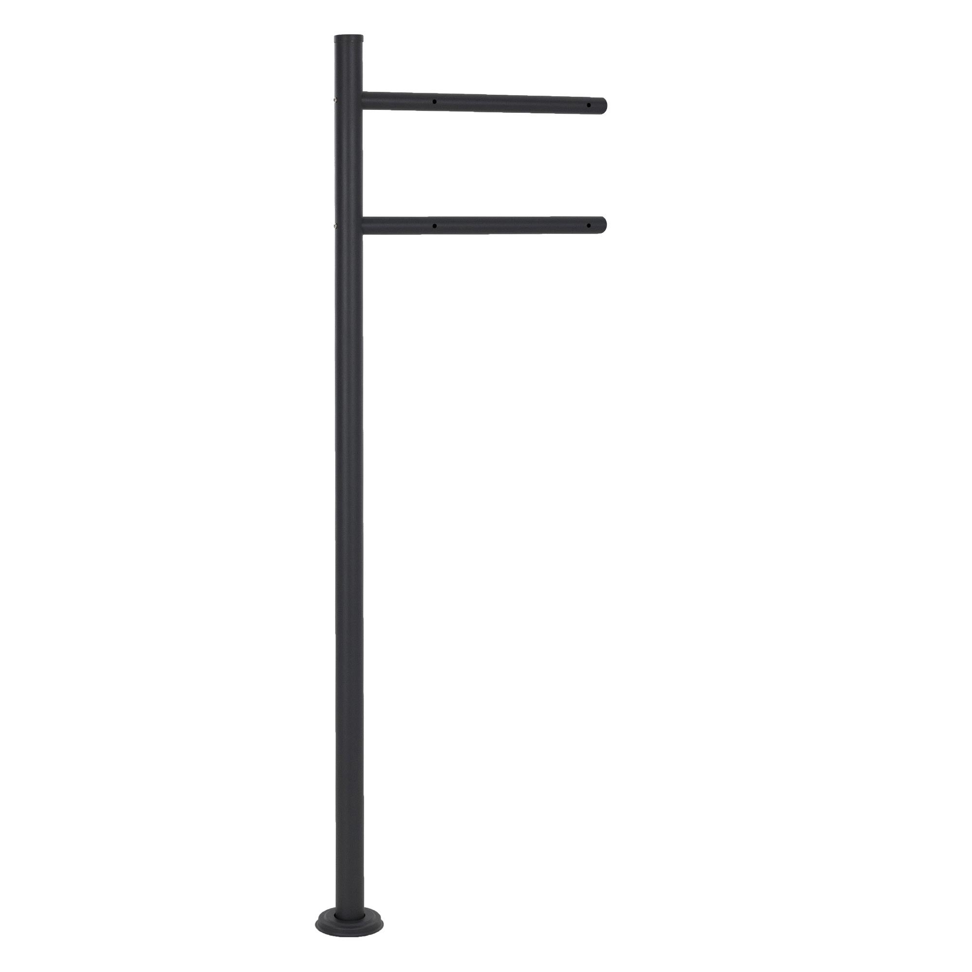 ML-Design Stojak na skrzynke na listy wykonany ze stali nierdzewnej malowanej proszkowo w kolorze antracytowym wysokosc calkowita 120cm okragly