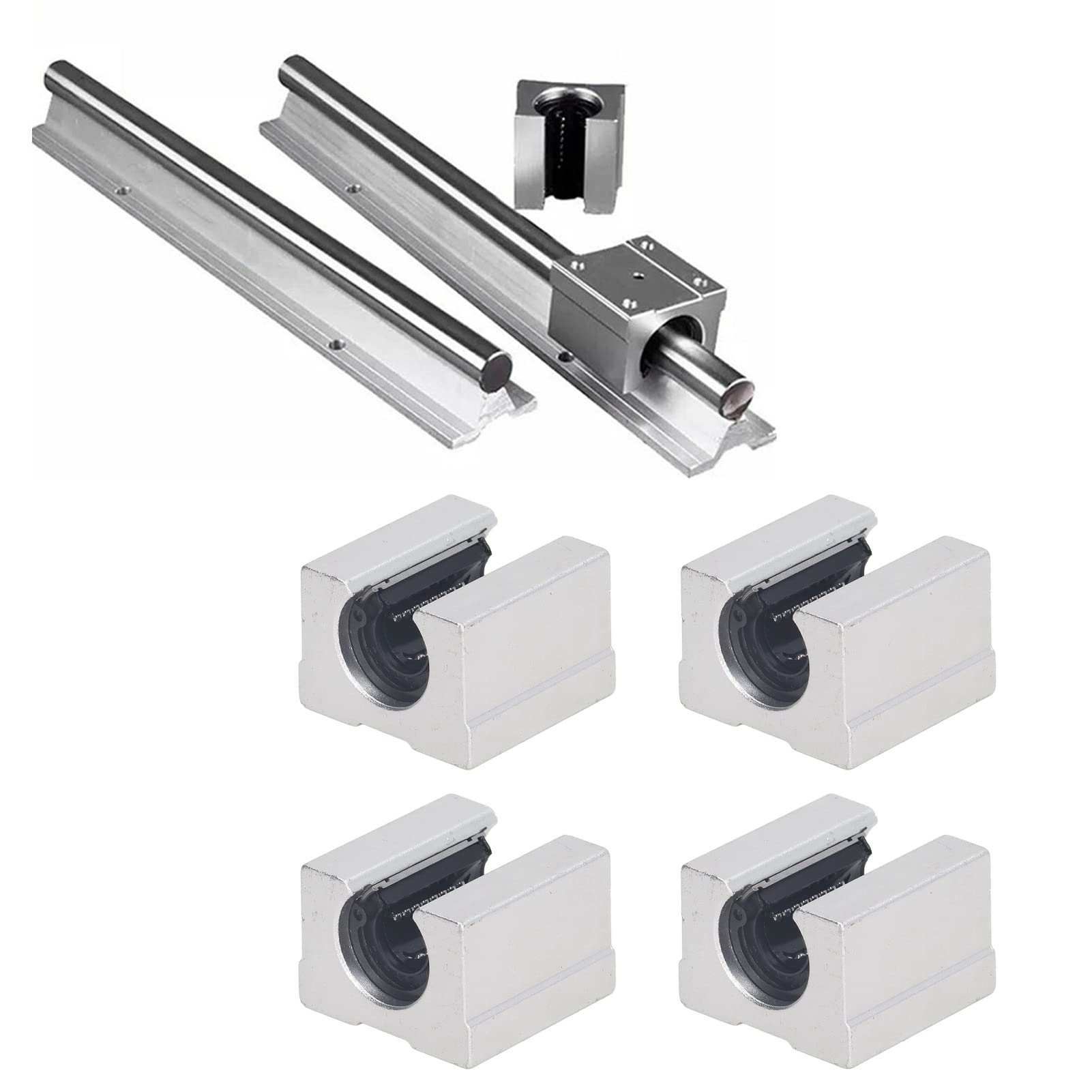 Uxcell SCS8LUU - Bloc De Roulement à Billes Linéaire, Alésage 8mm, Pour Coulisse, Neuf